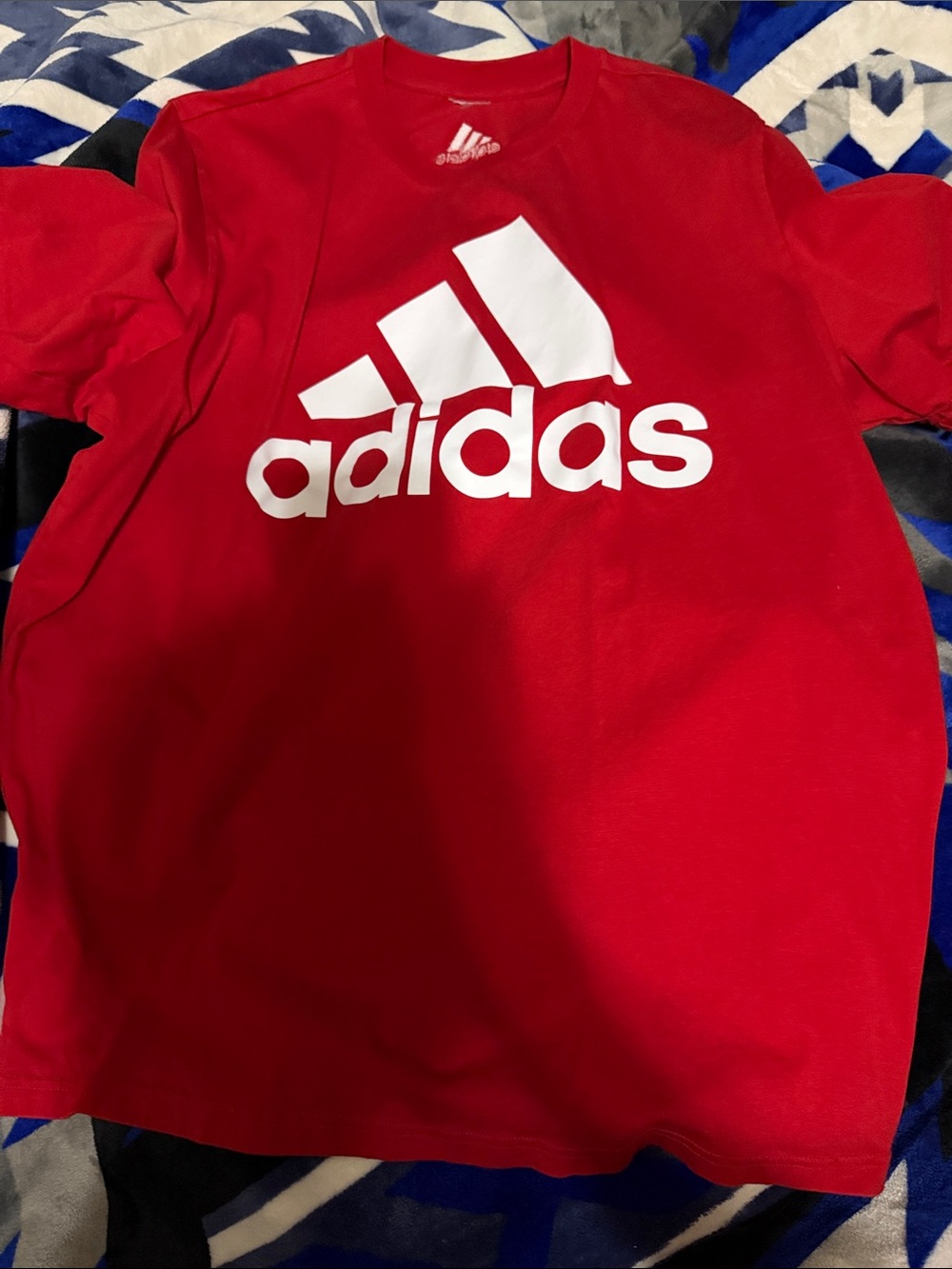 Men’s adidas Red Tee with White Logo